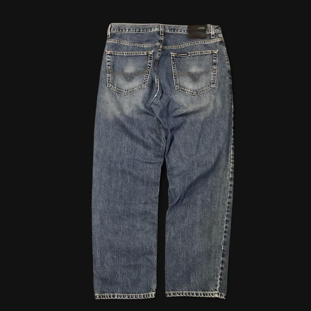 Harley Davidson straight cut denim jeans fades vintage grunge 36x30